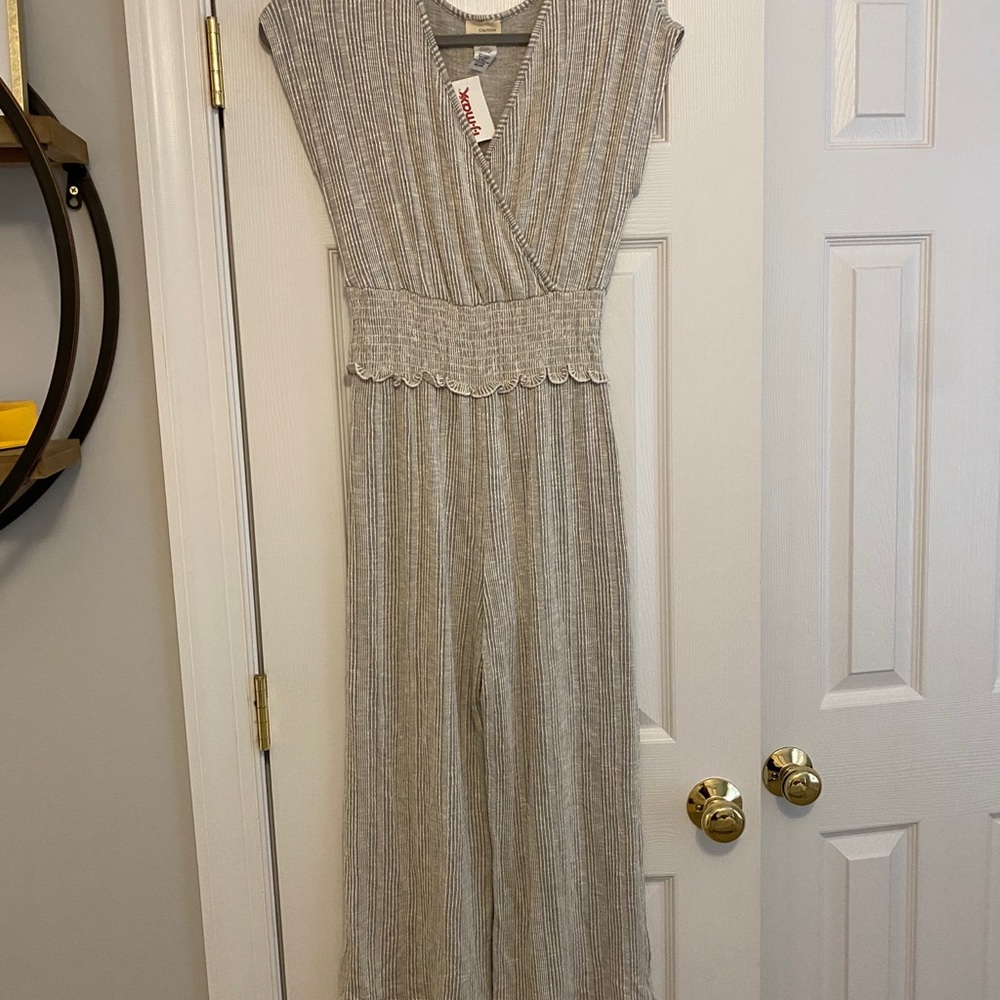 never worn striped jumpsuit